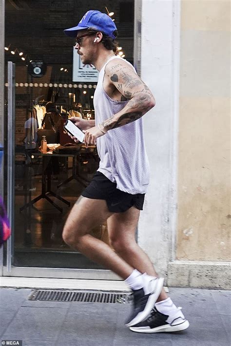 harry styles running shorts.